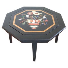 Pietra Dura Achteckiger Couchtisch aus der Mitte des Jahrhunderts
