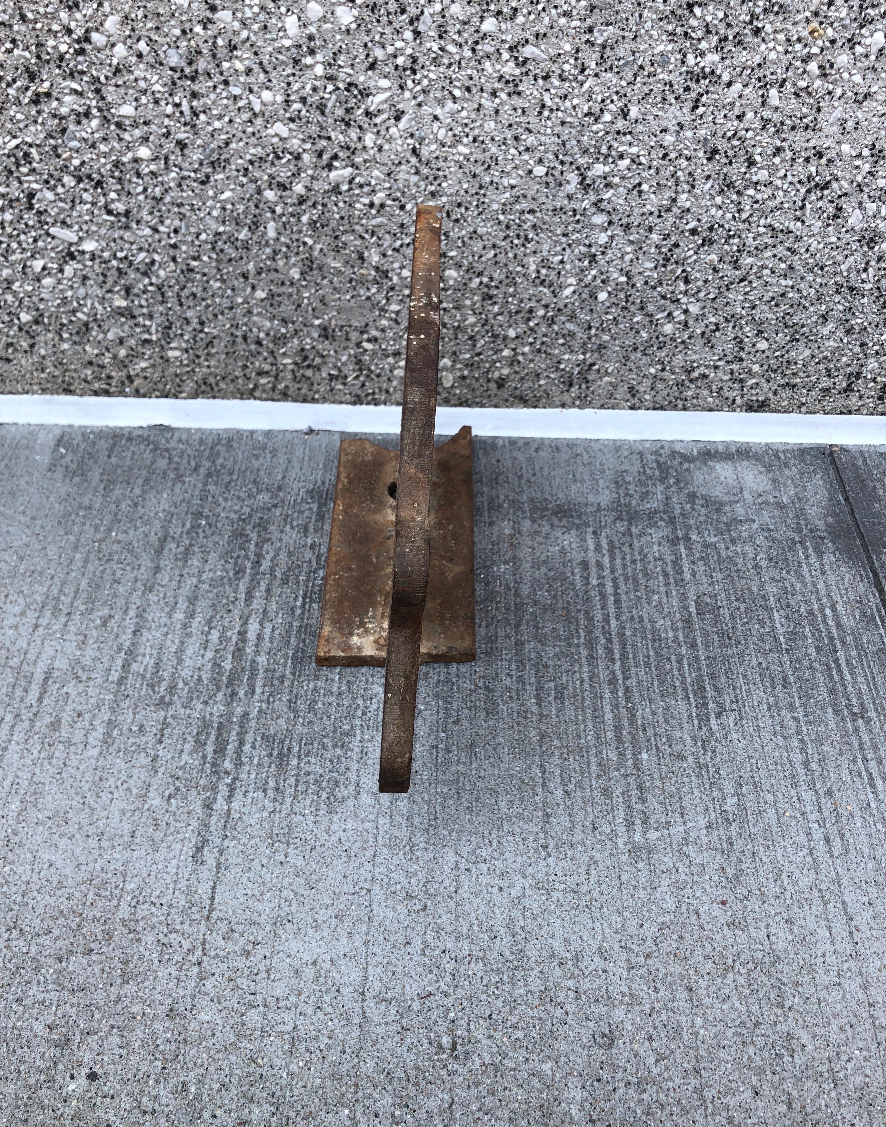 American Mid-Century Pig Shaped Iron Boot Scraper For Sale