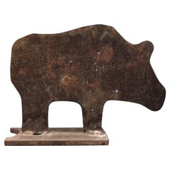 Used Mid-Century Pig Shaped Iron Boot Scraper