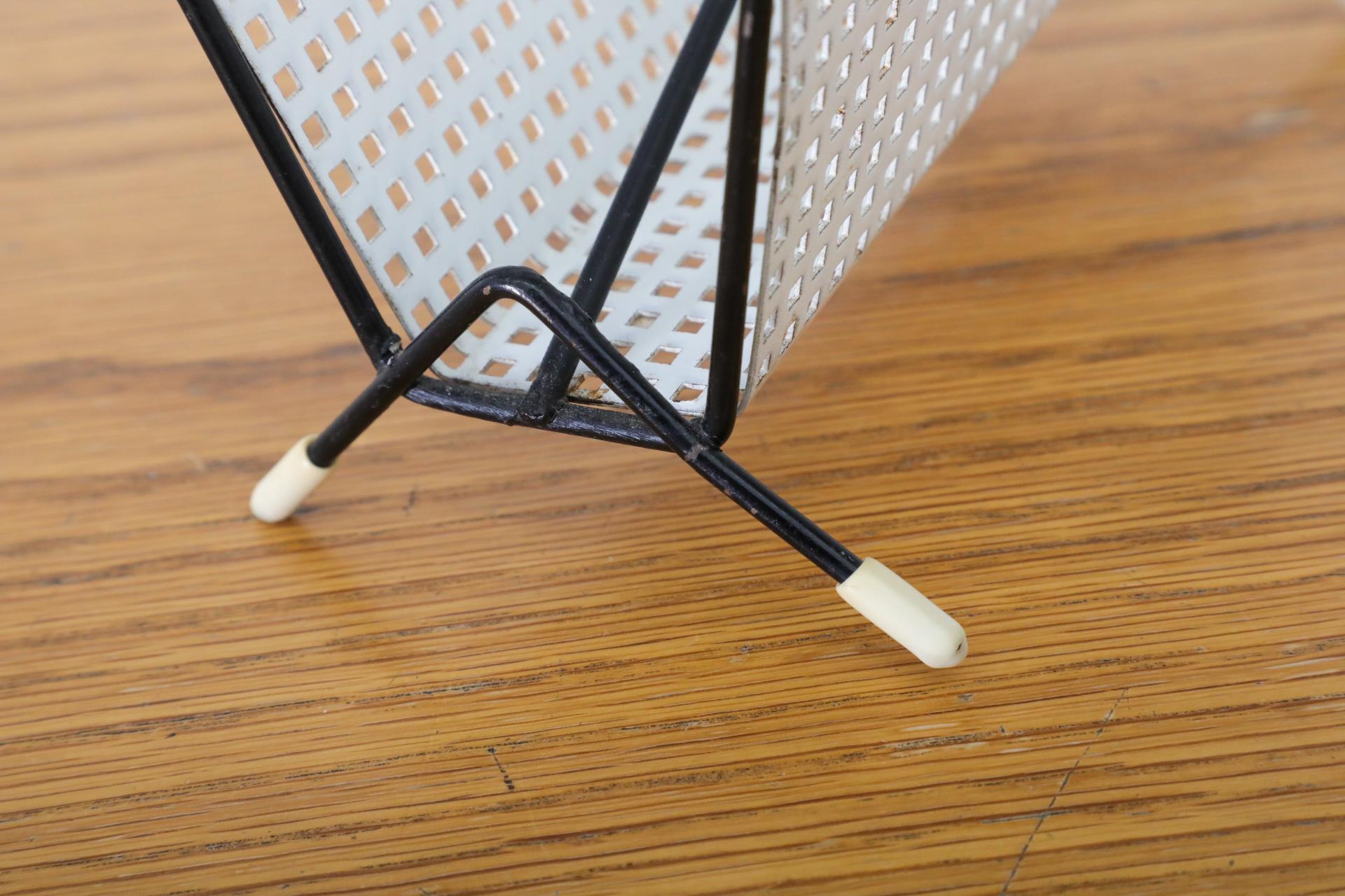 Mid-Century Pilastro White Perforated Card Holder 2