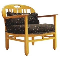 Mid-Century Pine Armchair by Giorgetti - Italy 1950s