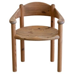 Sillón de pino de mediados de siglo de Rainer Daumiller, década de 1970.
