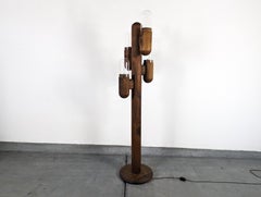 Mid Century Pine Cactus Shaped Floor Lamp by Charles Gibilterra for Modeline of