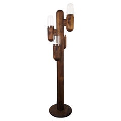 Mid Century Pine Cactus Shaped Floor Lamp by Charles Gibilterra for Modeline of 