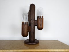 Mid Century Pine Cactus Table Lamp by Charles Gibilterra for Modeline, c1970s