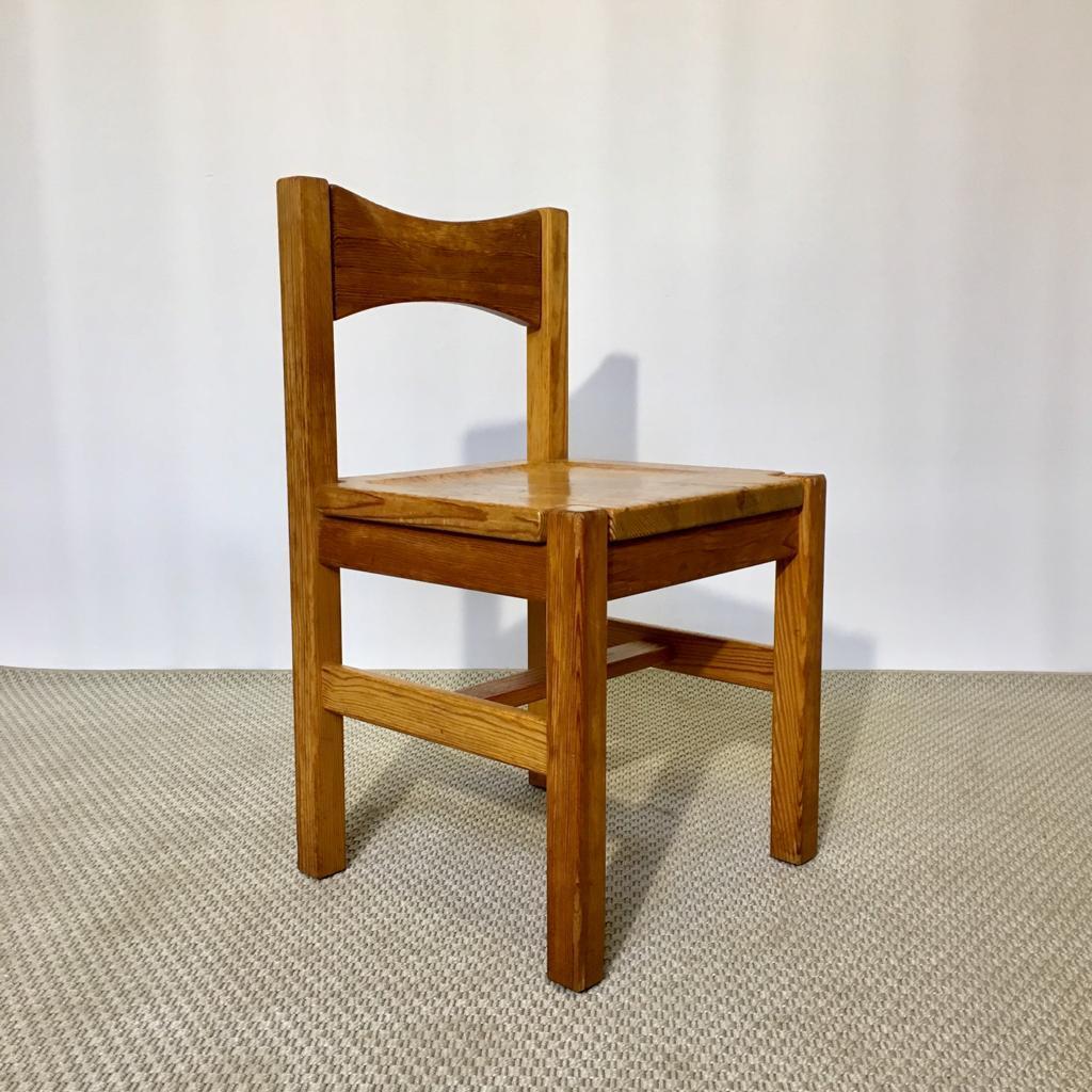 Rustic Midcentury Pine Chair by Ilmari Tapiovaara for Laukaan Puu Oy, Finland, 1960s For Sale