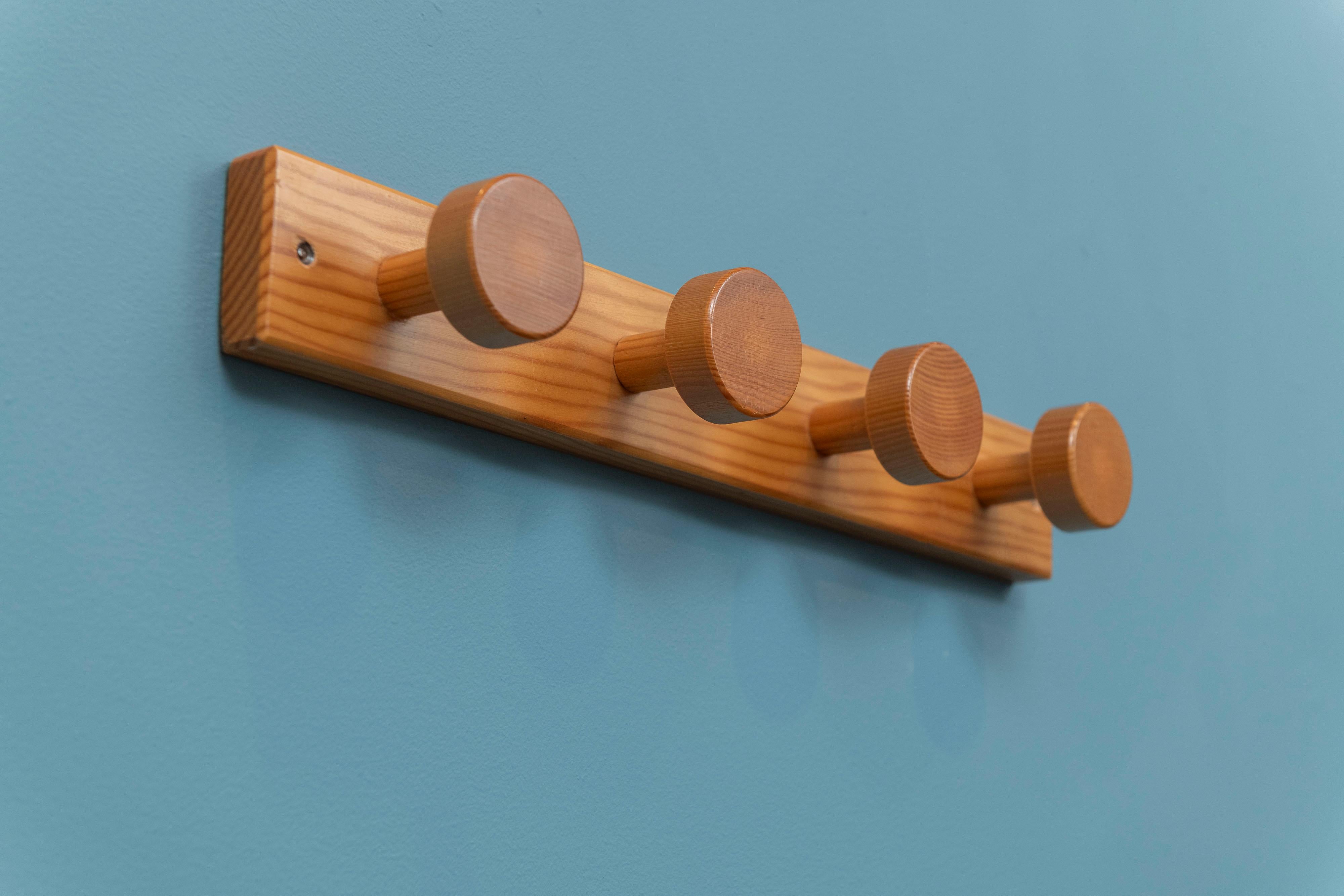 Mid-Century Modern Mid-Century Pine Coat Rack, France For Sale