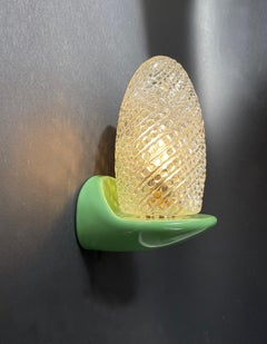 Mid-Century Pine Cone Bubble Glass Sconce, Wall Lamp Mint Base, 1970s, Germany