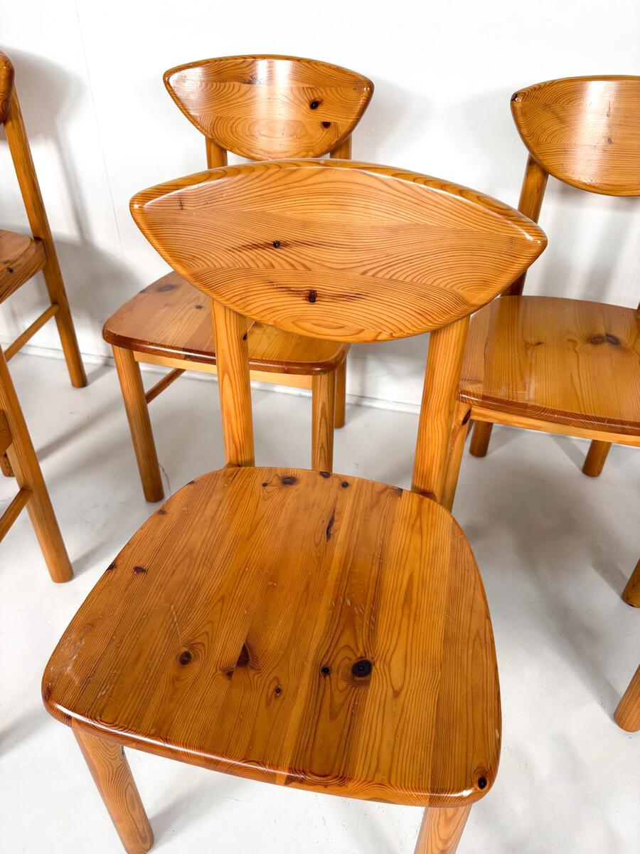 Legno Sedie da pranzo in pino di metà secolo di Rainer Daumiller, Danimarca, anni '70 in vendita
