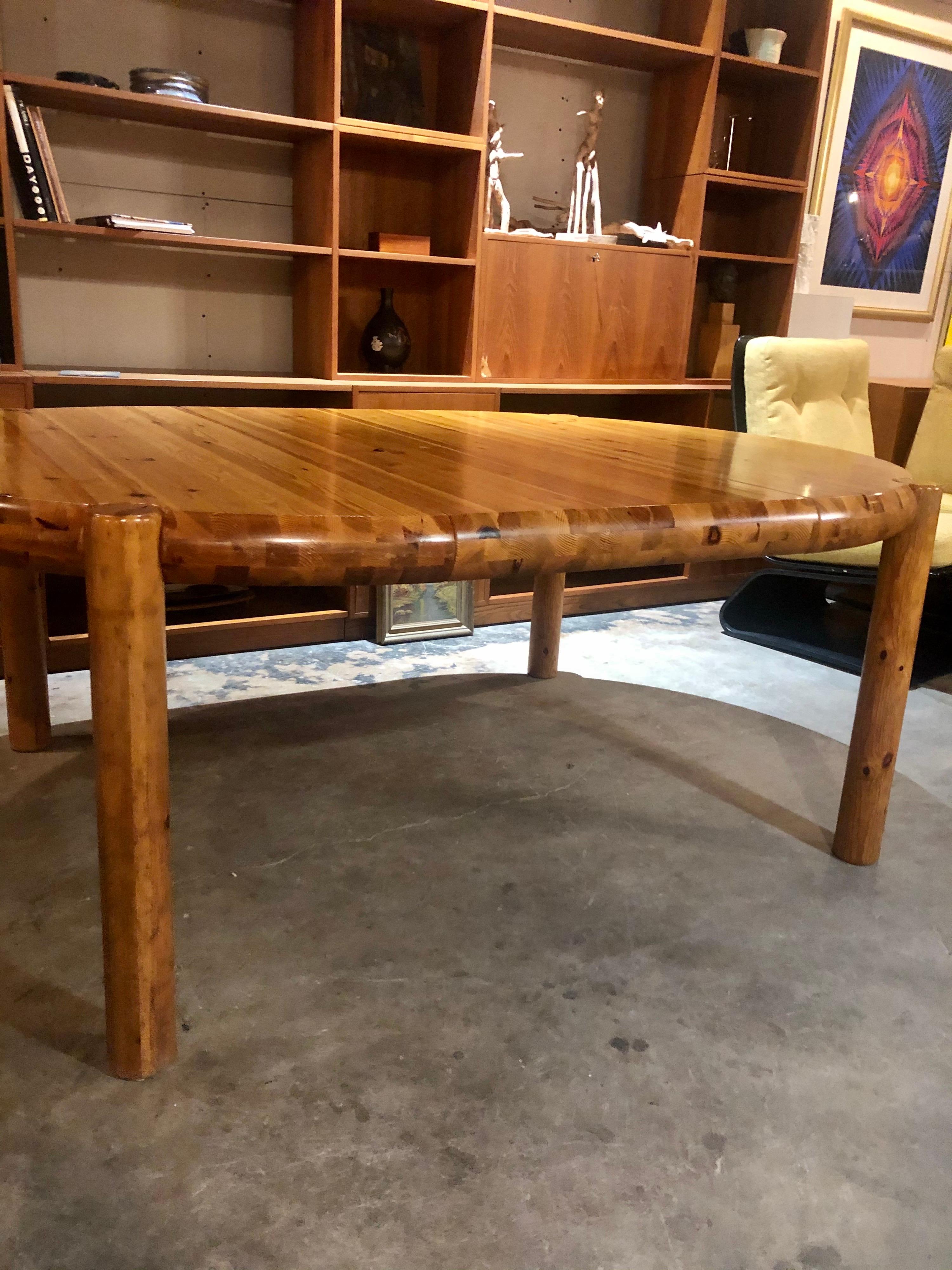Mid-Century Pine Dining Table by Rainer Daumiller 3