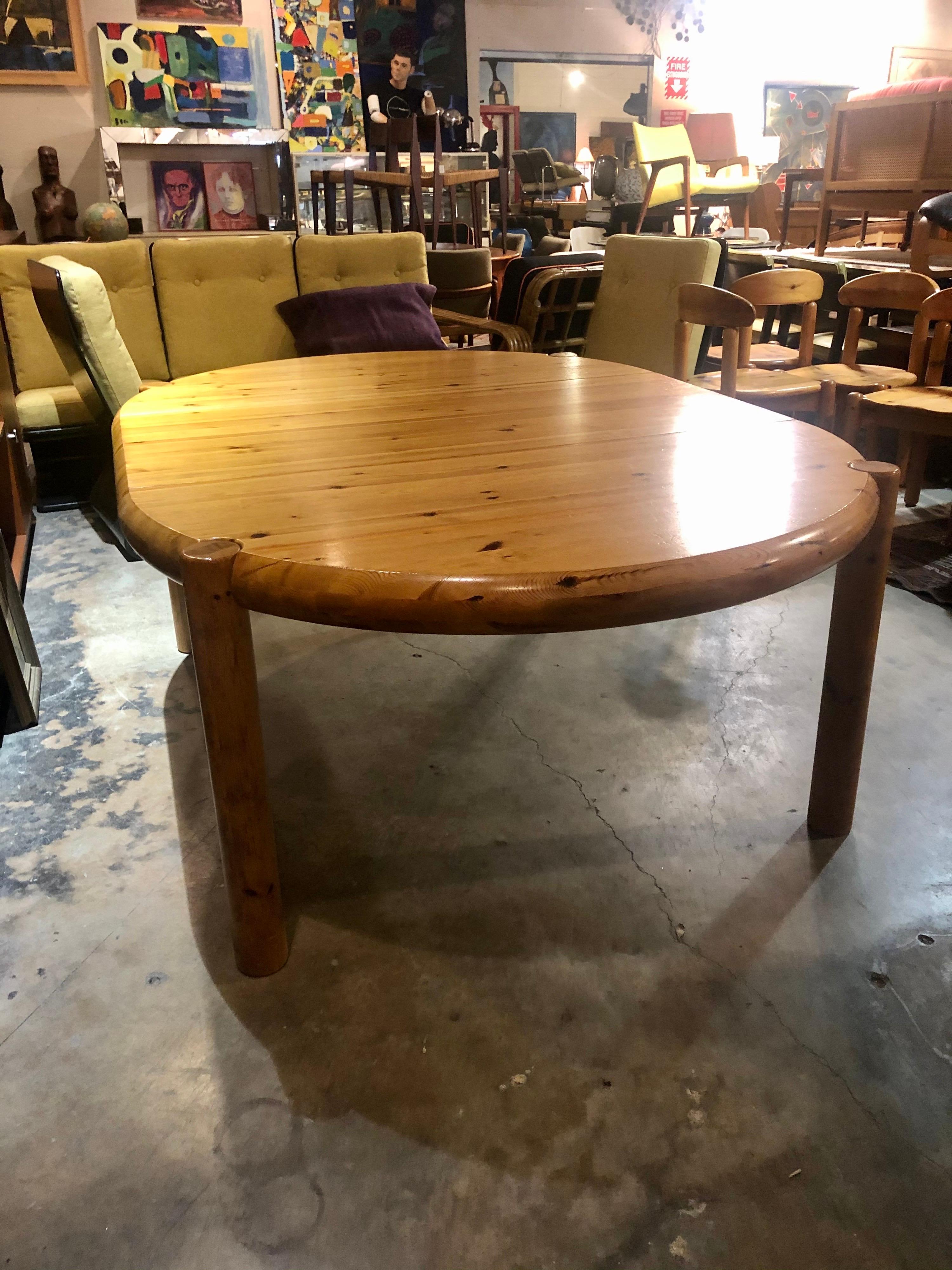Mid-Century Pine Dining Table by Rainer Daumiller 4