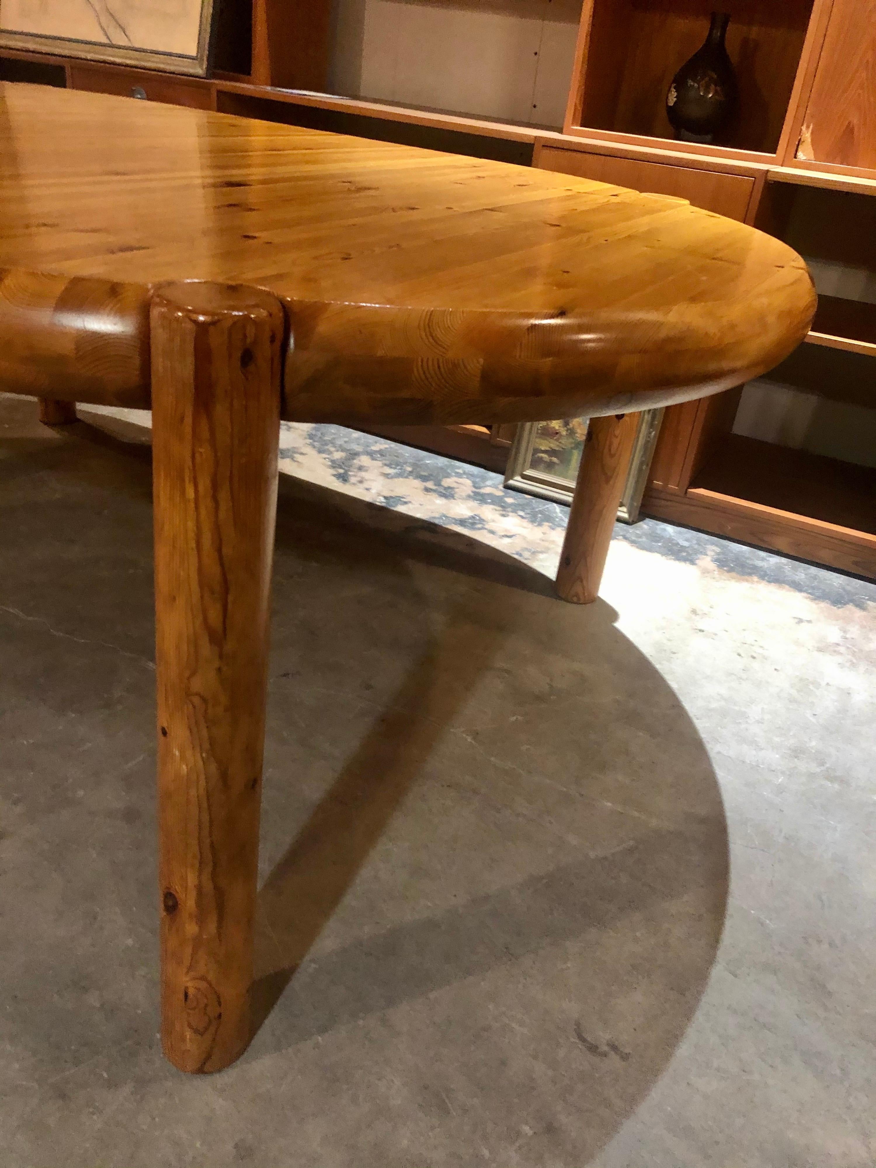 Mid-Century Pine Dining Table by Rainer Daumiller 1