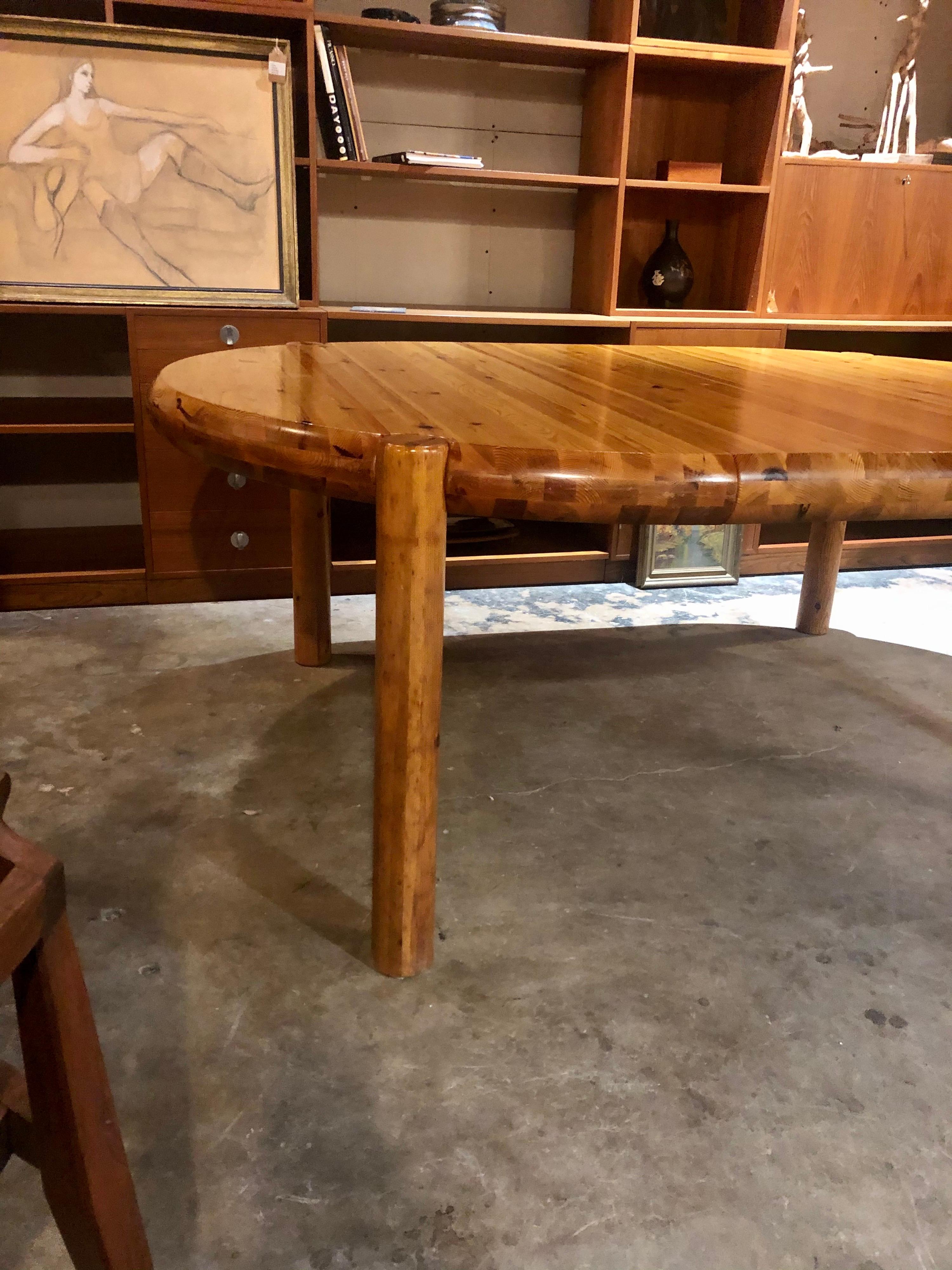 Mid-Century Pine Dining Table by Rainer Daumiller 2