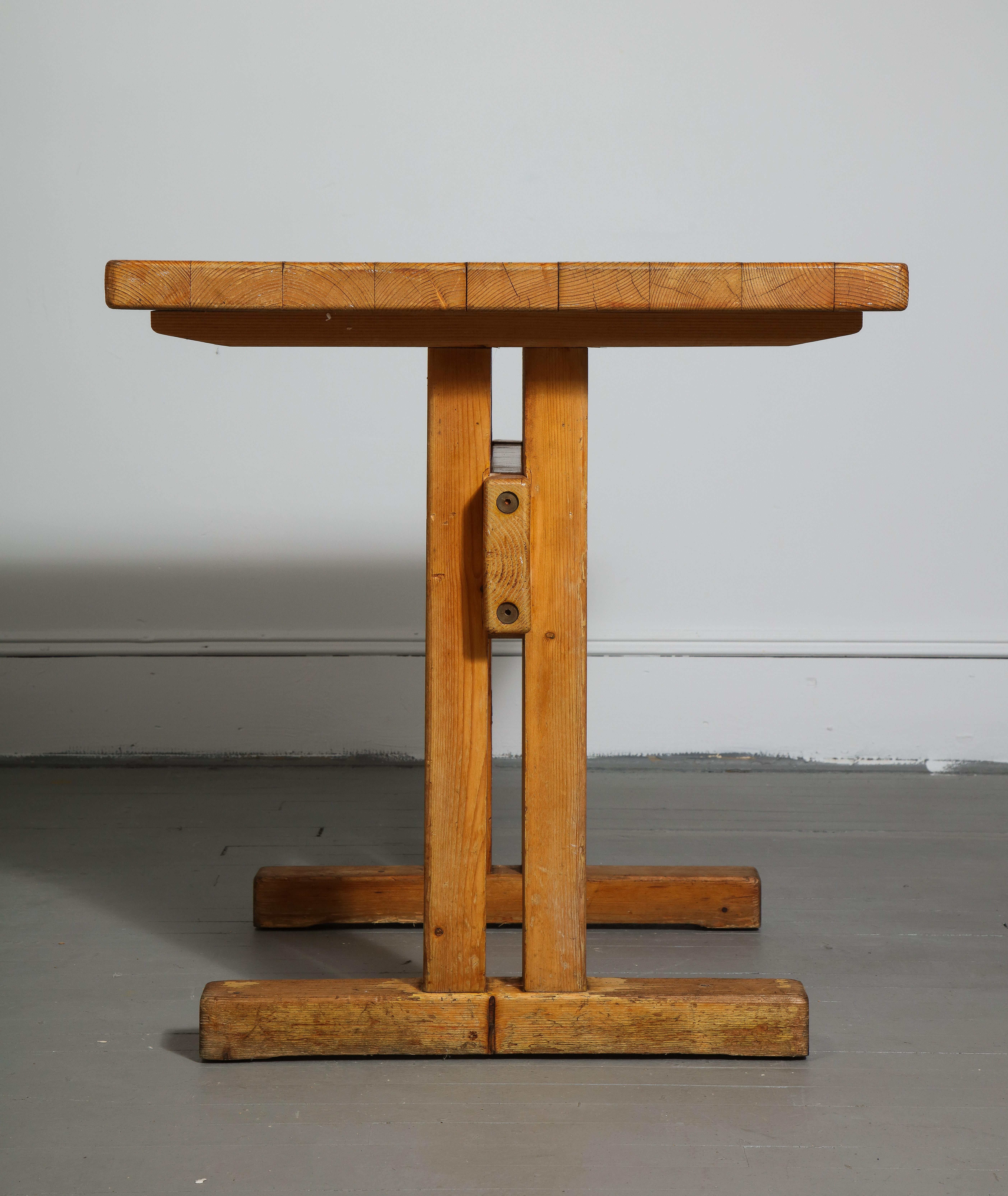 Mid-Century Pine Les Arcs Table by Charlotte Perriand, France, c. 1960s 6