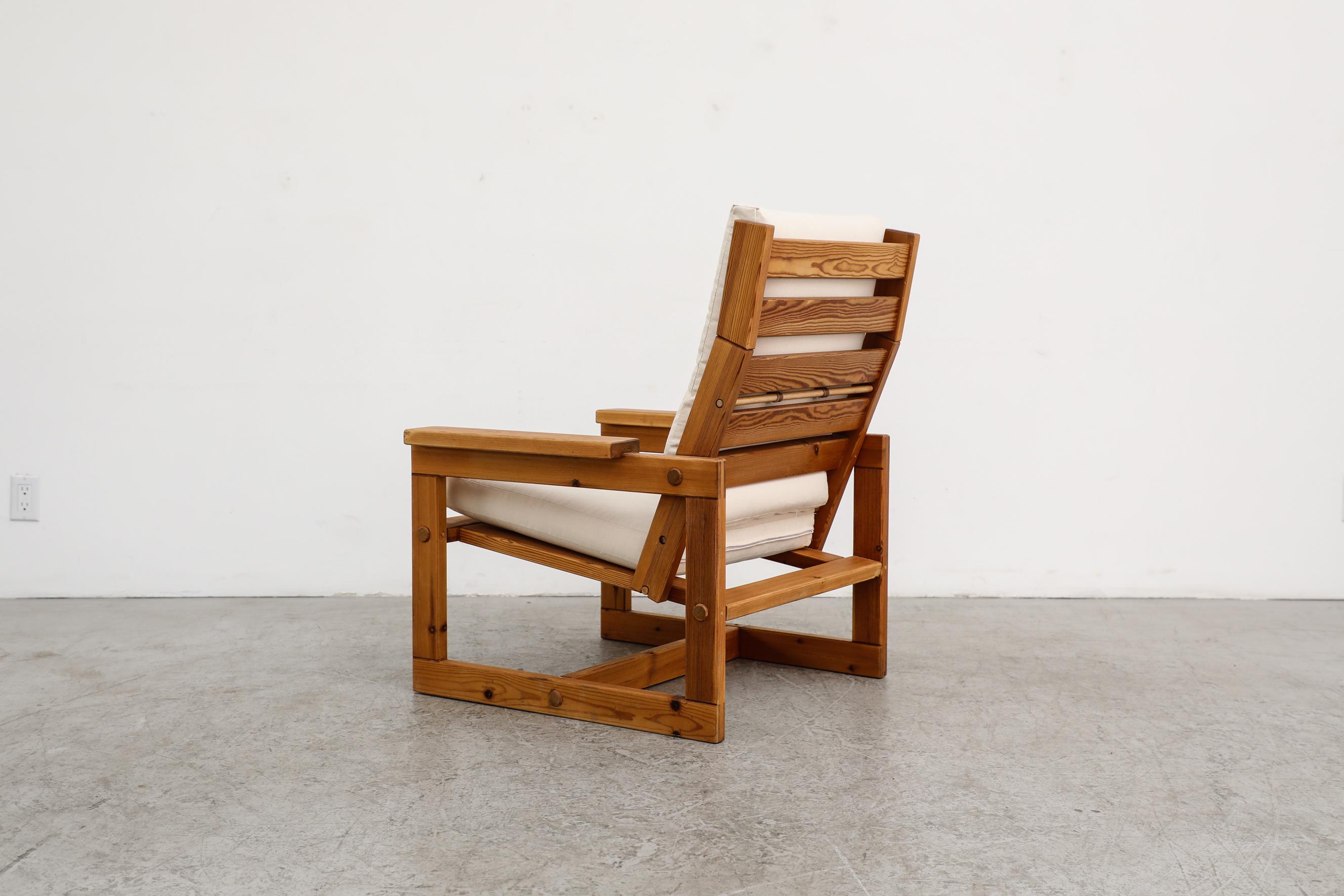 Norwegian Mid-Century Scandinavian Pine Lounge Chair in the Style of Edvin Helseth For Sale