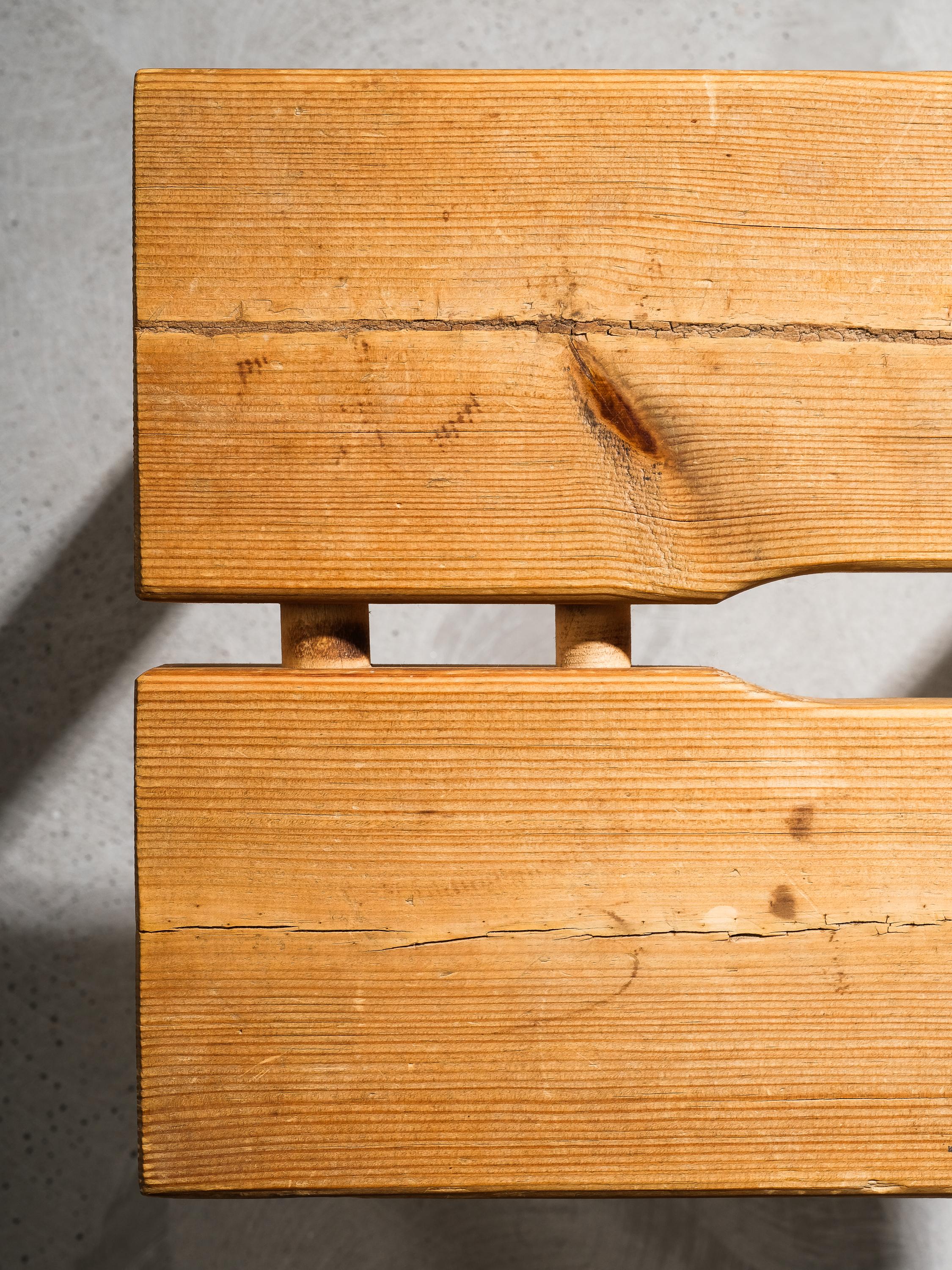 Hocker aus Kiefernholz aus der Jahrhundertmitte, Finnland, 1960er Jahre im Angebot 2