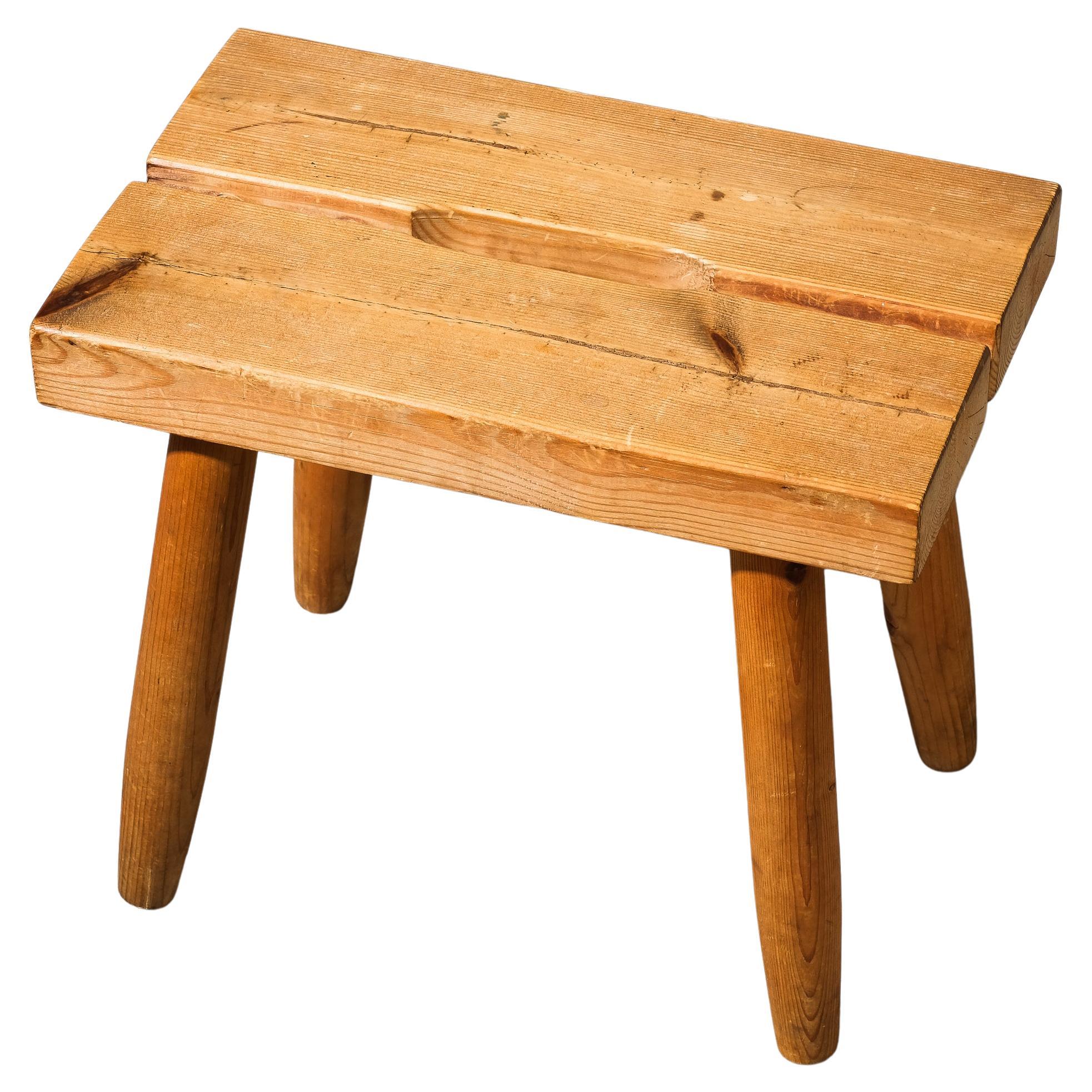 Mid-Century Pine Stool, Finland, 1960s