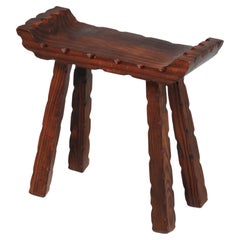 Sgabello in pino di metà secolo, Svezia, anni '60