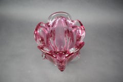 Mid-Century Pink Art Glass Vase by Josef Hospodka, Czechoslovakia, 1960s