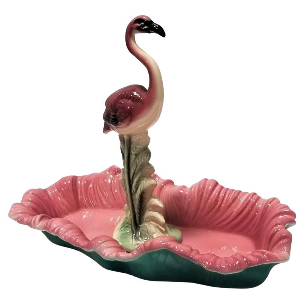 Midcentury Pink Flamingo in Tray Maddux of California For Sale