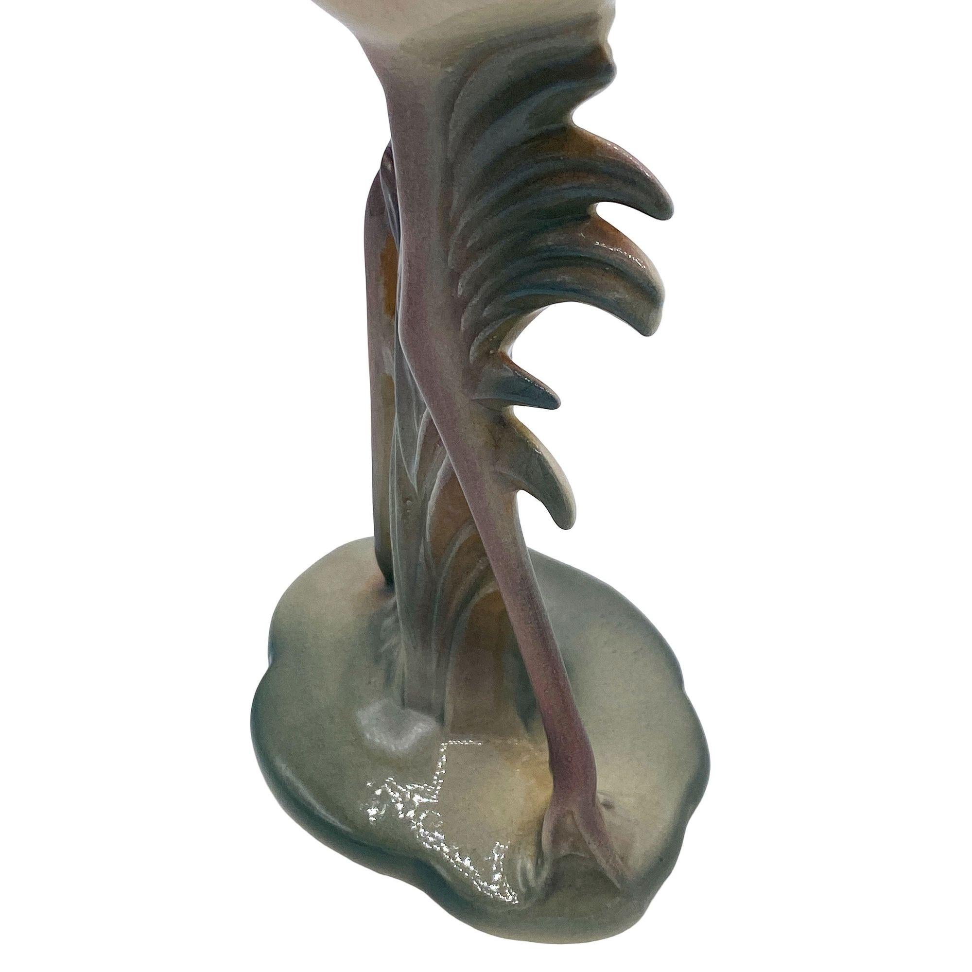 Mid-century Pink & Green Flamingo Ceramic Tabletop Sculpture Pair By Brad Keeler For Sale 1