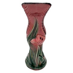 Mid-century Pink & Green Flamingo Tropical Water Pitcher by Royal Copley