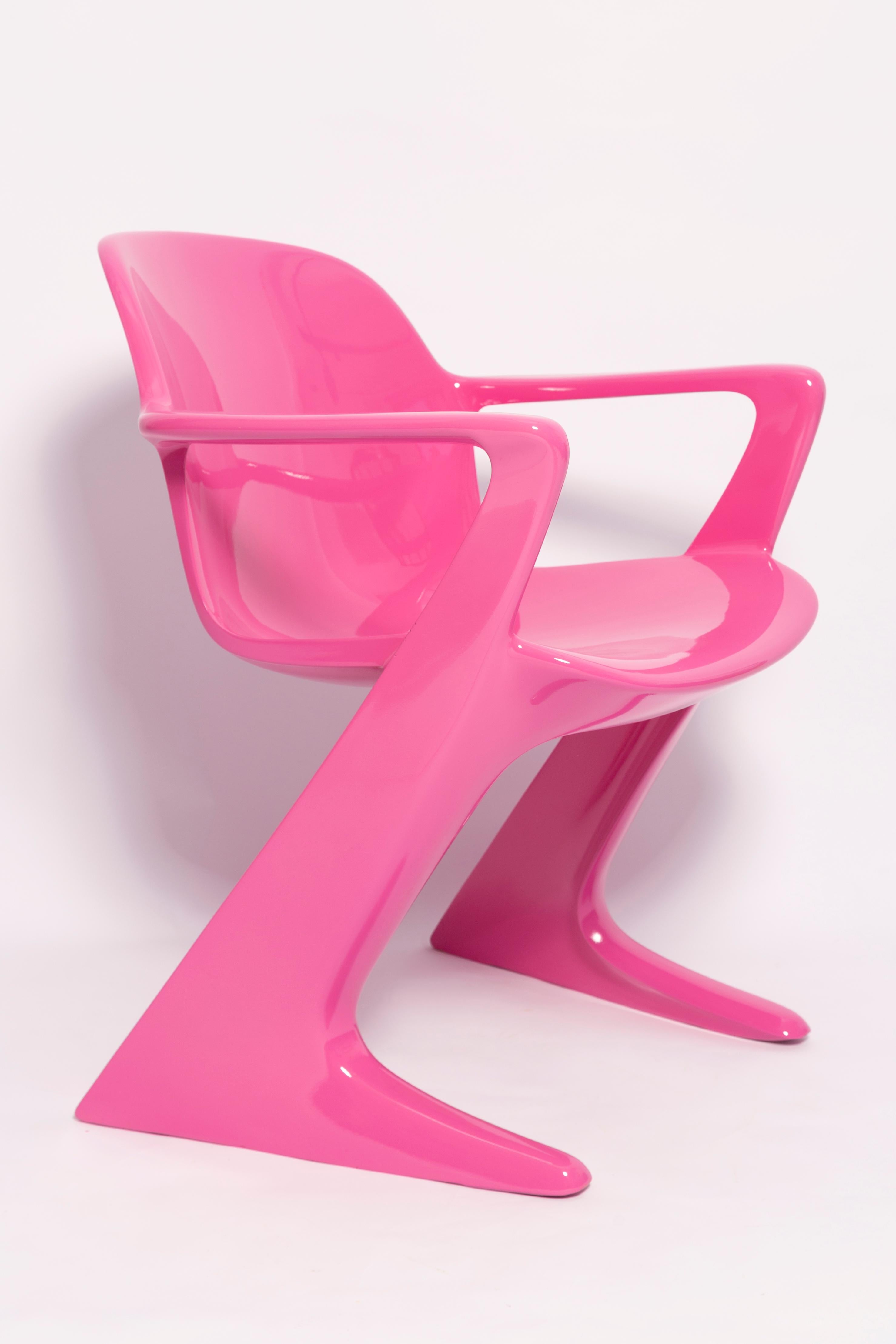 Mid-Century Modern Mid Century Pink Kangaroo Chair Designed by Ernst Moeckl, Germany, 1968 For Sale