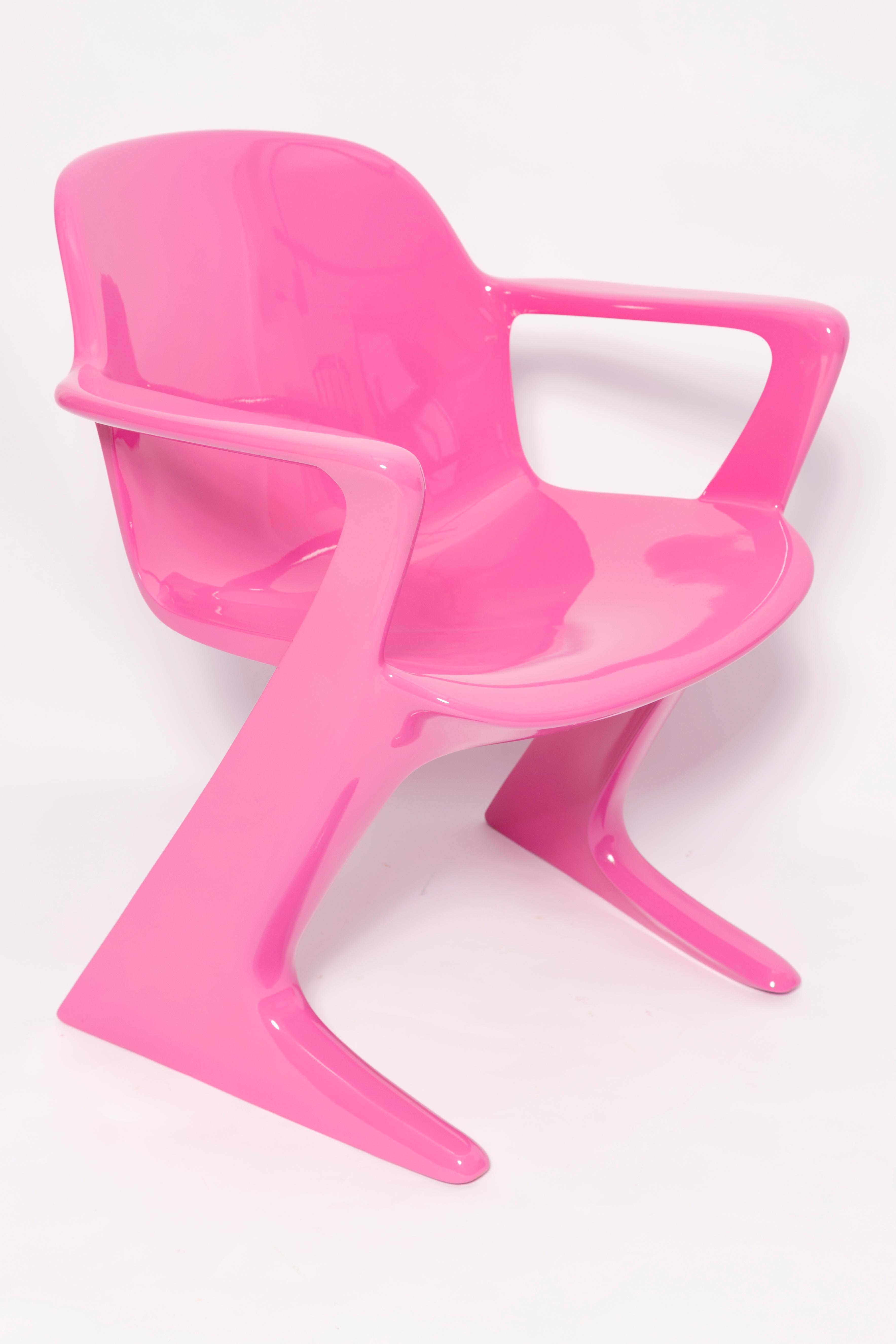 Lacquered Mid Century Pink Kangaroo Chair Designed by Ernst Moeckl, Germany, 1968 For Sale