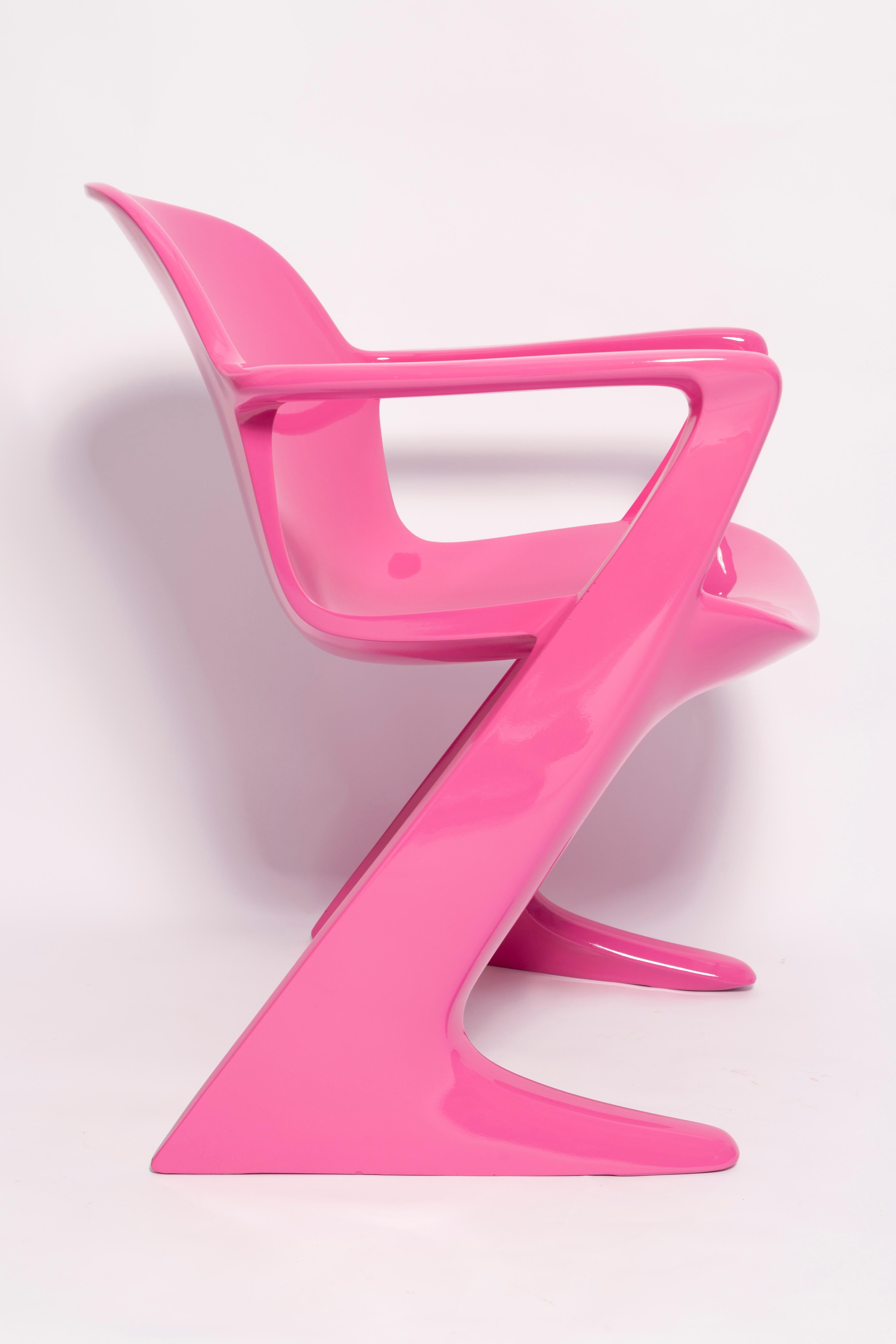 Mid Century Pink Kangaroo Chair Designed by Ernst Moeckl, Germany, 1968 In Excellent Condition For Sale In 05-080 Hornowek, PL