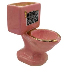 Mid-century Pink "Little John" Toilet Ashtray Cigarette Holder by Artmark, Japan