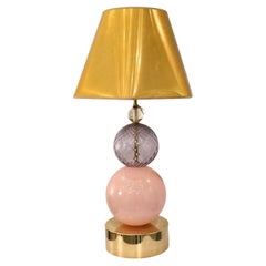 Mid-Century Pink Murano glass lamp