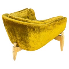 Mid-Century Yellow Scoop Lounge Chair by Adrian Pearsall