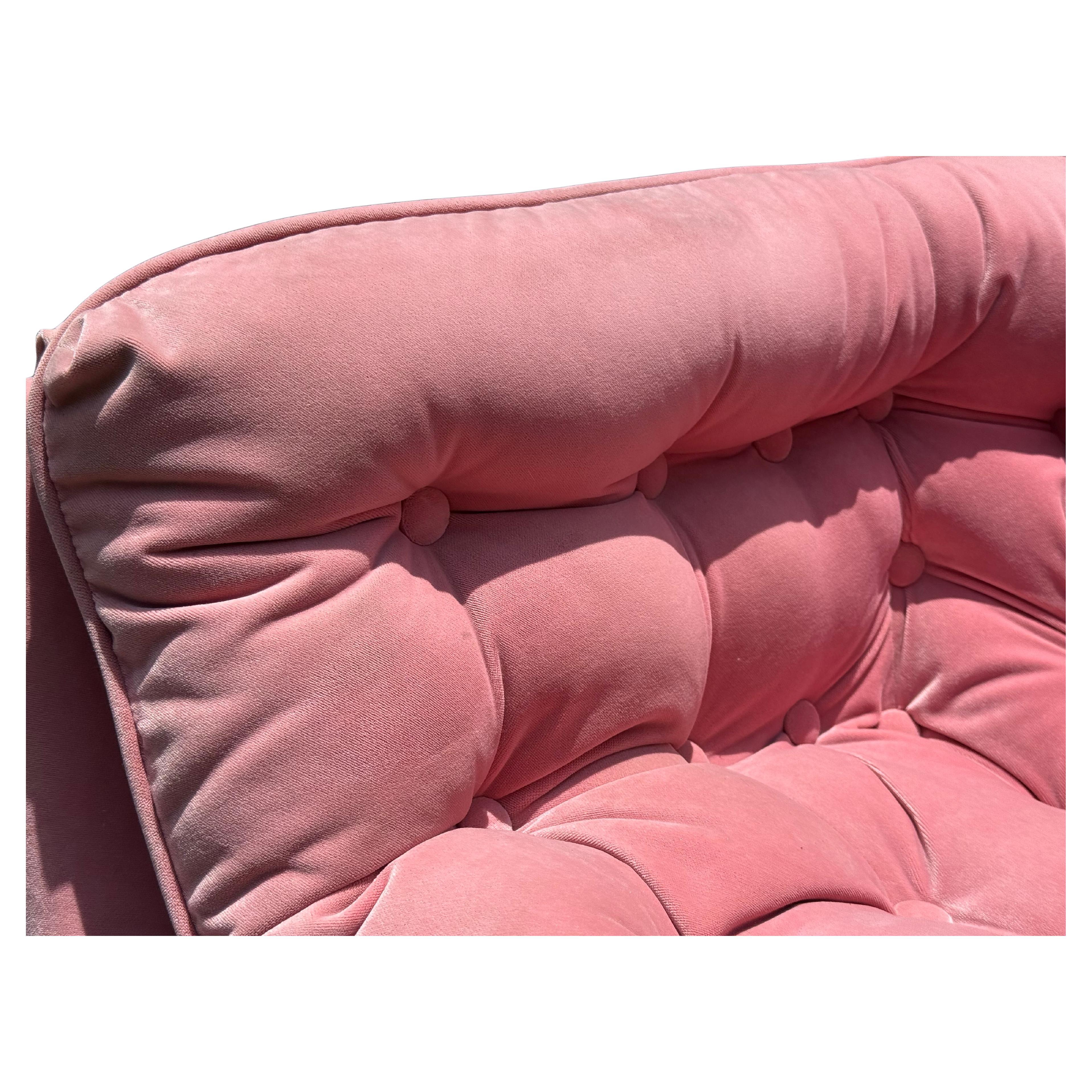 Mid-Century Pink Scoop Lounge Chair by Adrian Pearsall In Good Condition For Sale In Los Angeles, CA
