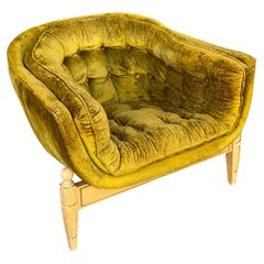Mid-Century Yellow Scoop Lounge Chair by Adrian Pearsall