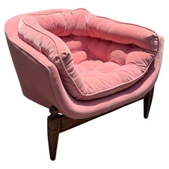 Mid-Century Pink Scoop Lounge Chair by Adrian Pearsall