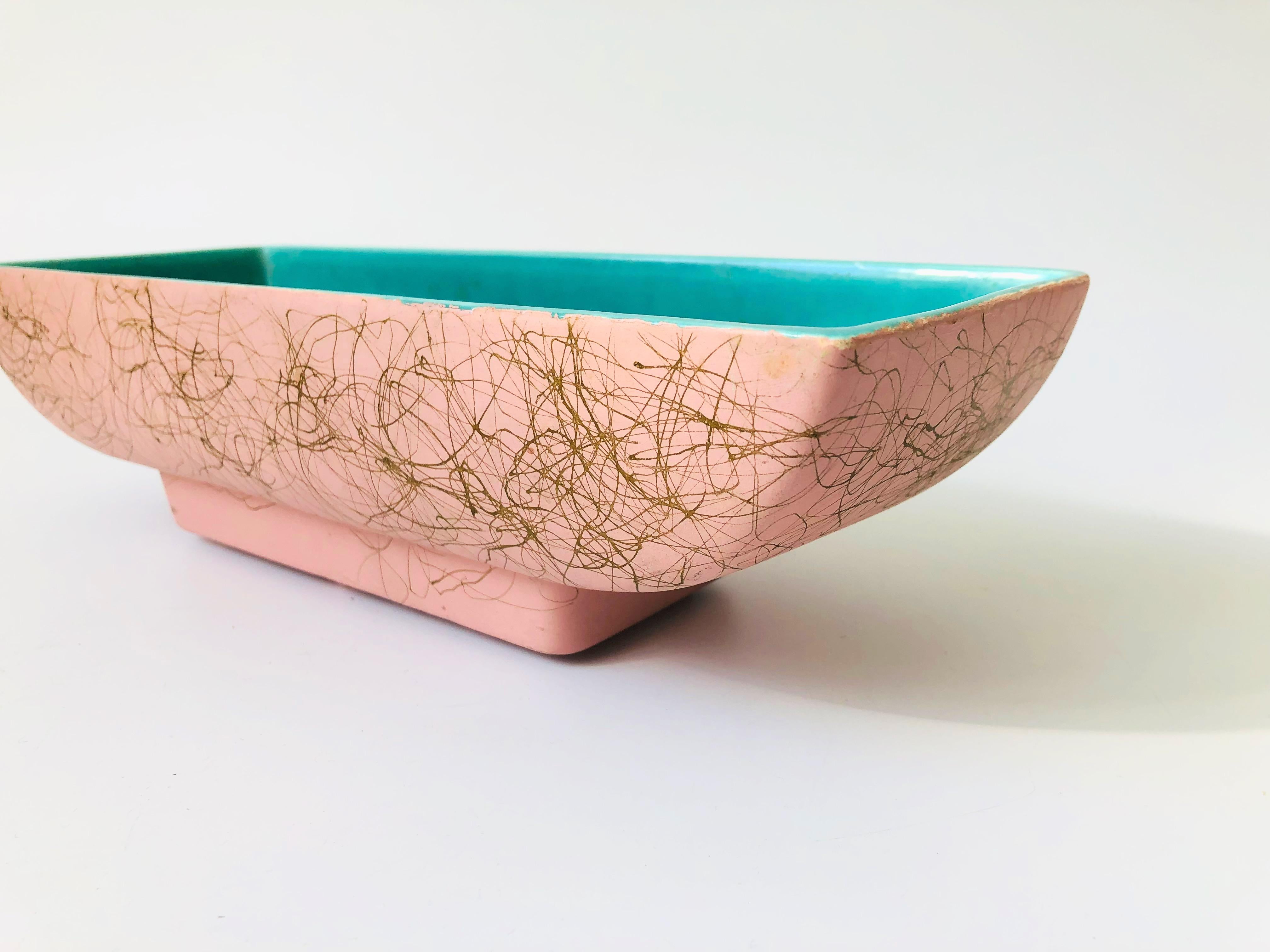 Mid-Century Modern Mid-Century Pink Squiggle Planter by Maddux of California