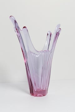 Vase rose du milieu du siècle dernier, Pologne, années 1960