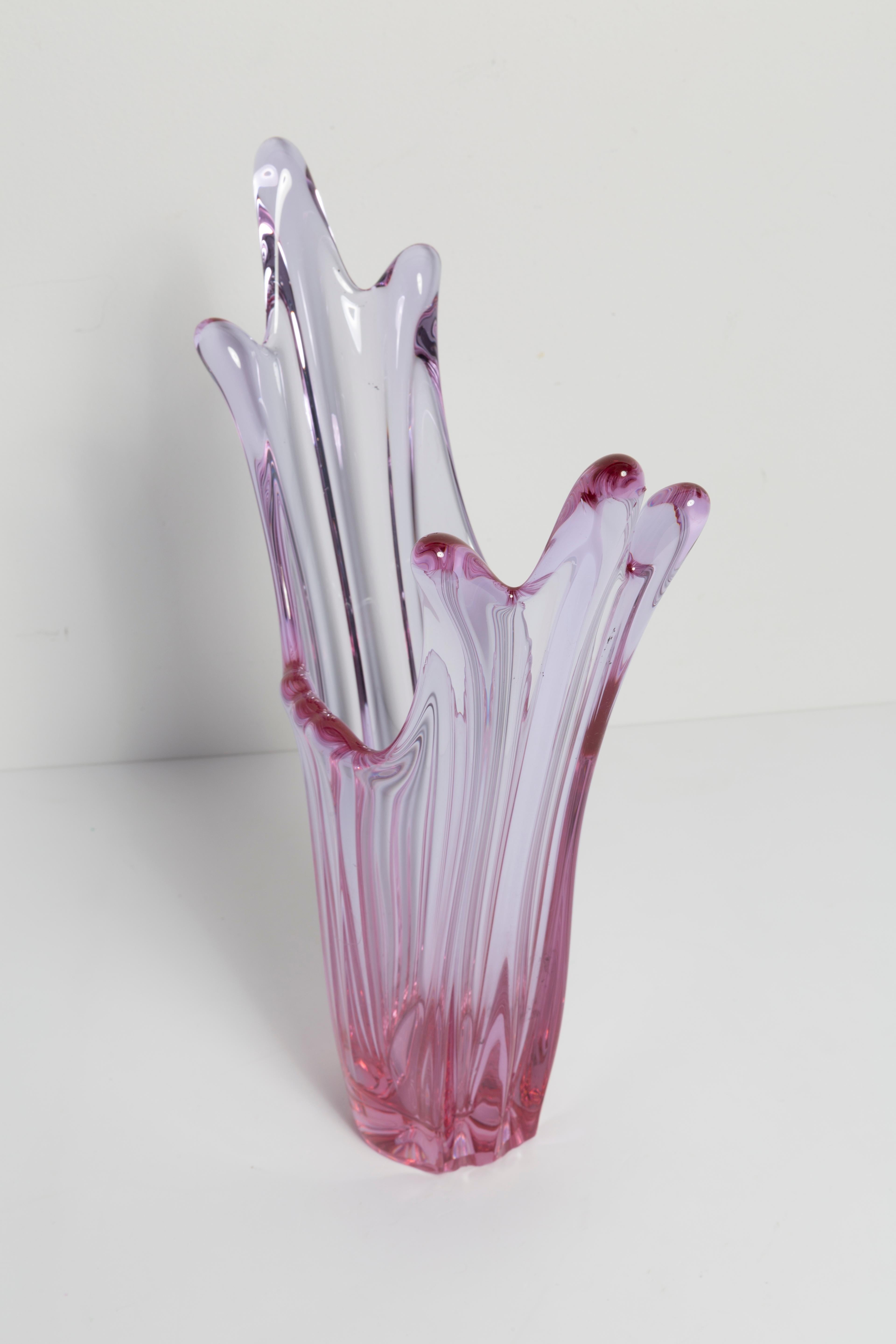 20th Century Mid Century Pink Vase, Poland, 1960s For Sale