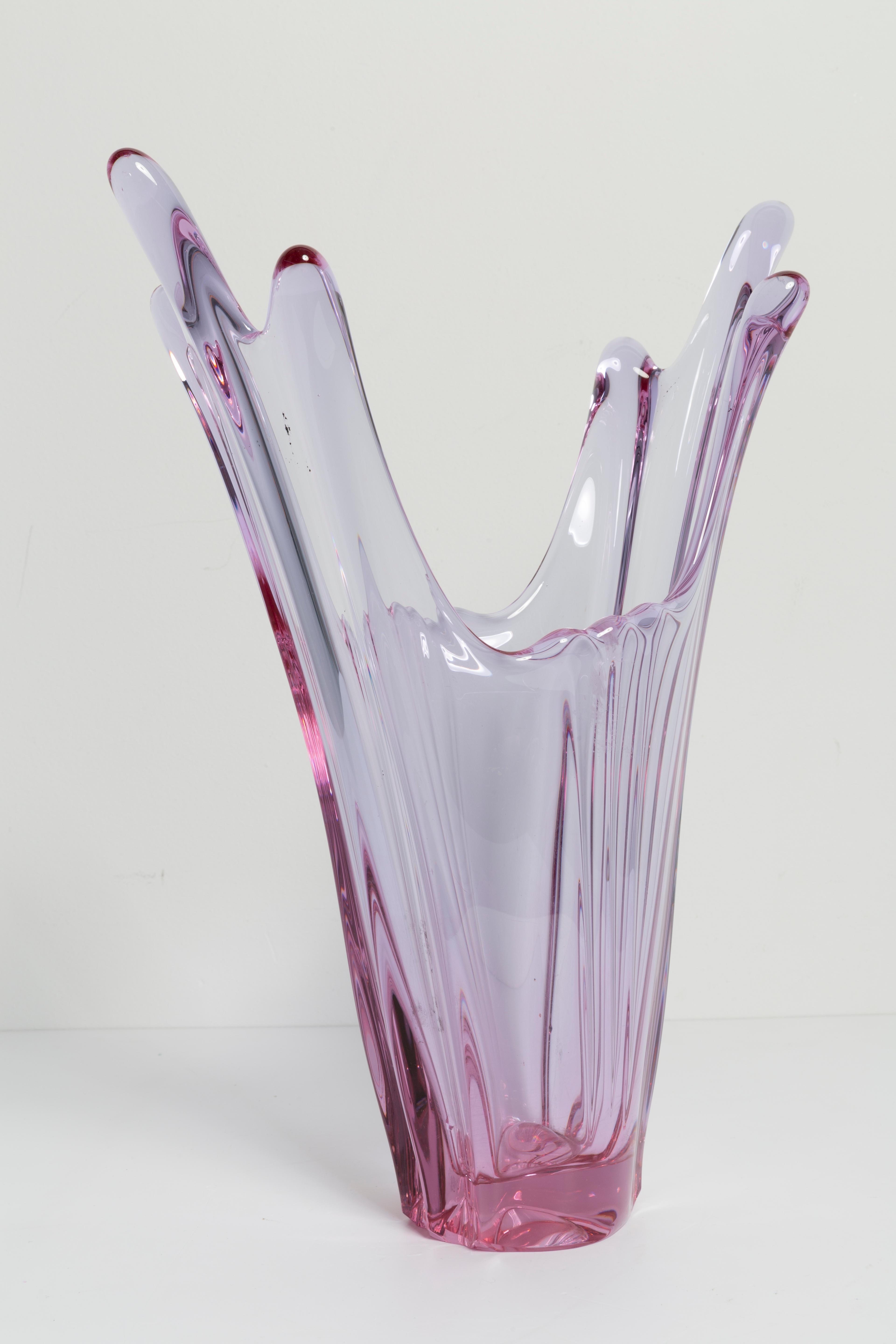 Mid Century Pink Vase, Poland, 1960s For Sale 2