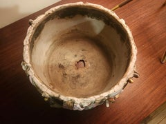 Mid-Century Pique Assiente Mosaic Flower Pot Urn Handcrafted Art Vintage 1955