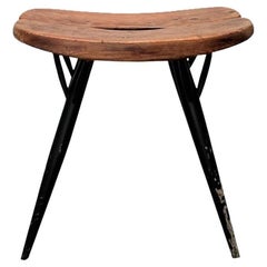 Mid-Century Pirkka Stool by Ilmari Tapiovaara for Laukaan Puu