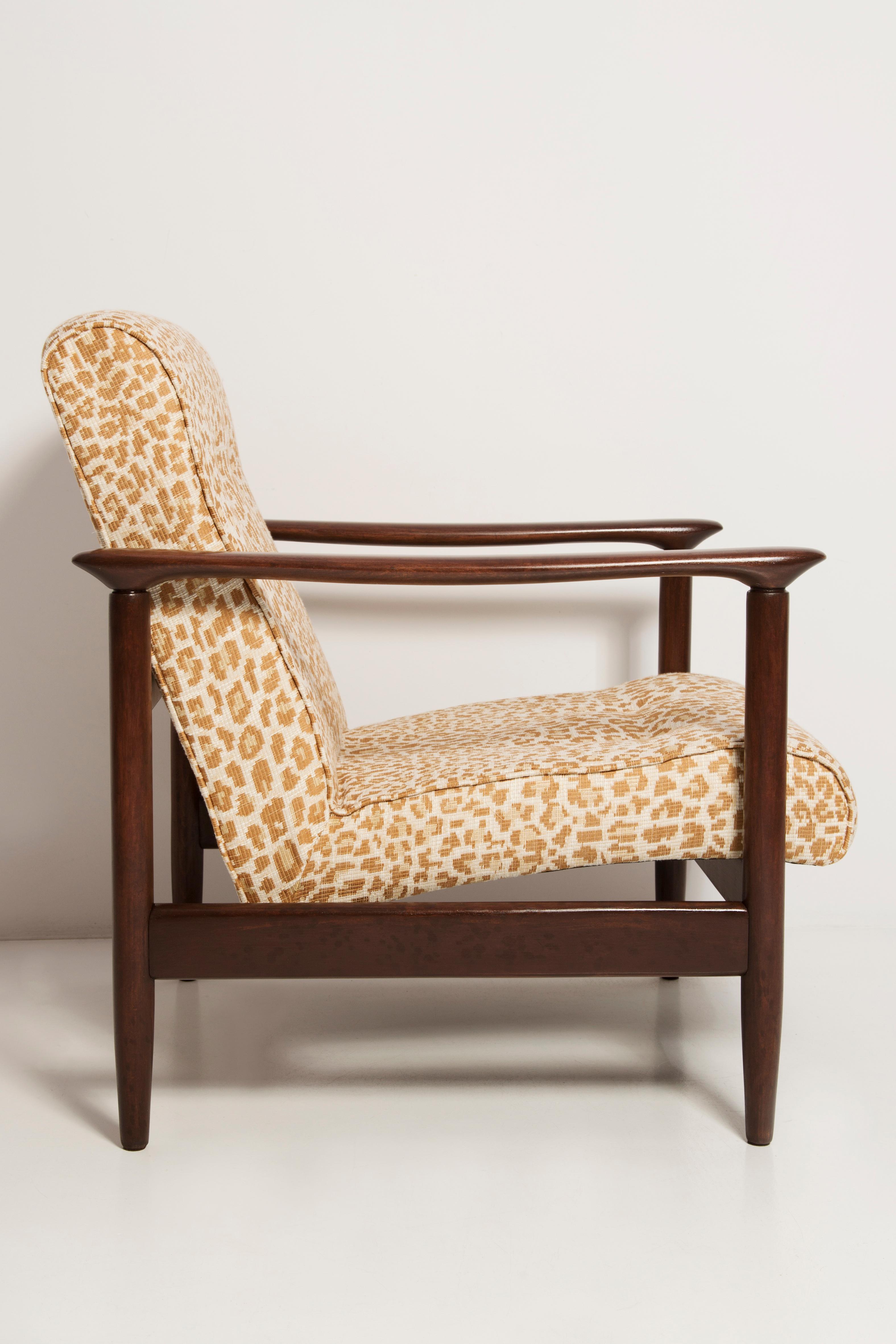 Hand-Crafted Mid-Century Pixel Leopard Armchair, GFM 142, Edmund Homa, Europe, 1960s For Sale