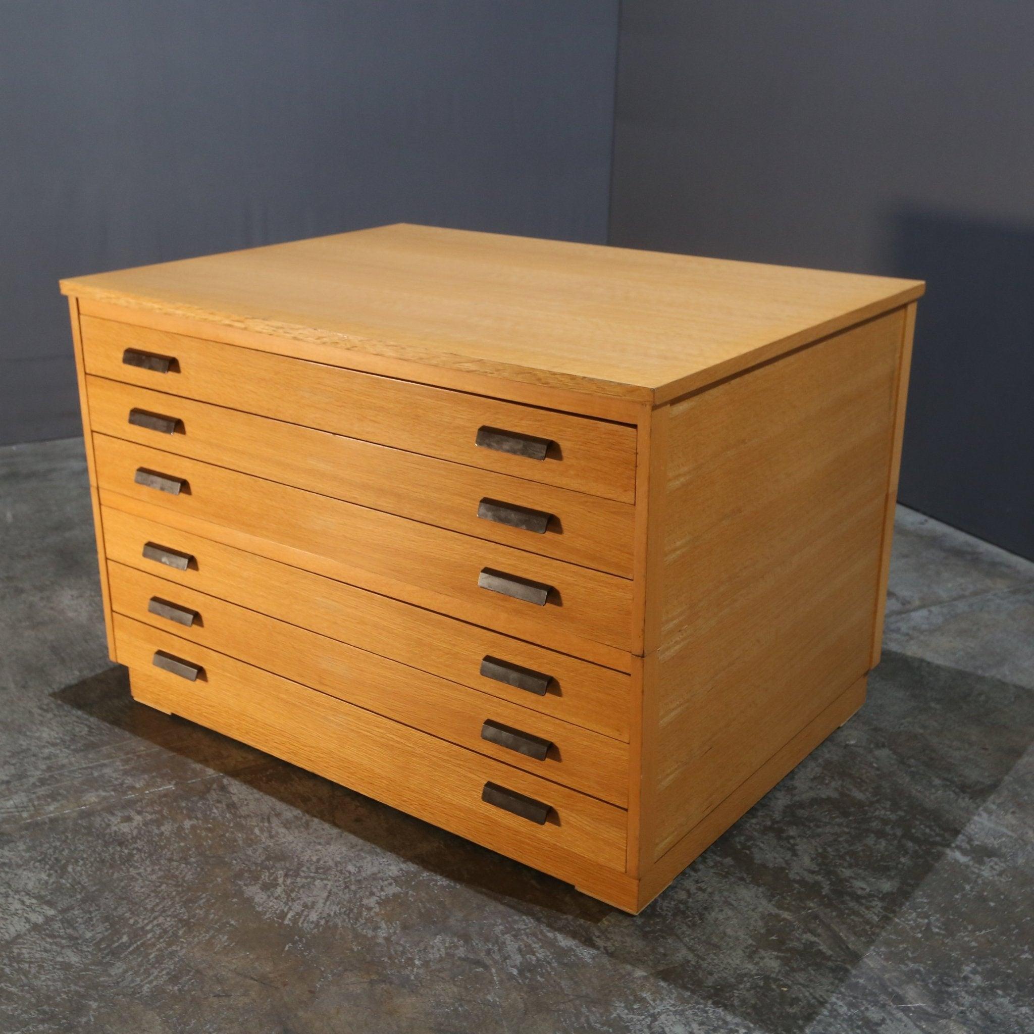 Wood Mid-Century Plan Chest
