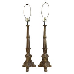 Mid Century Baroque Stick Lamps