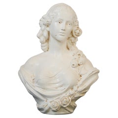 Mid-Century Plaster Bust of a Woman, 1950s – Classic Italian Sculpture