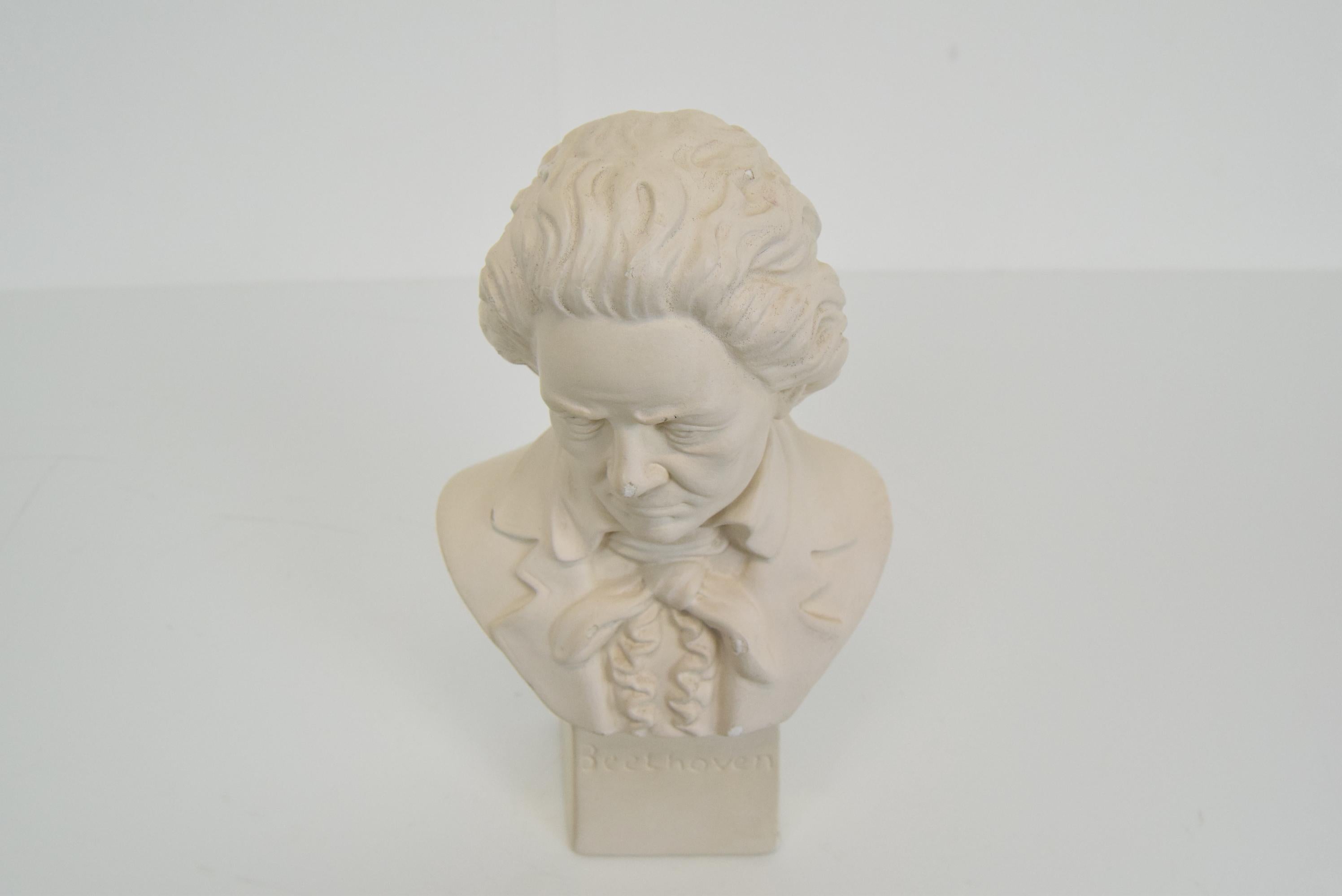 Mid-Century Plaster Bust/Sculpture of Ludwig Van Beethoven, circa 1950 For Sale 5