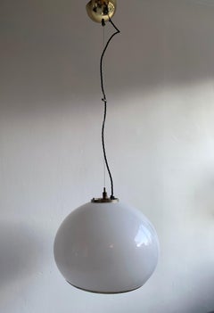 Midcentury Plastic and Brass 'Bud' Pendant Lamp by Guzzini for Meblo, circa 1970