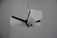 Lampadario in plastica e metallo di metà secolo di Lidokov, Cecoslovacchia, anni '70