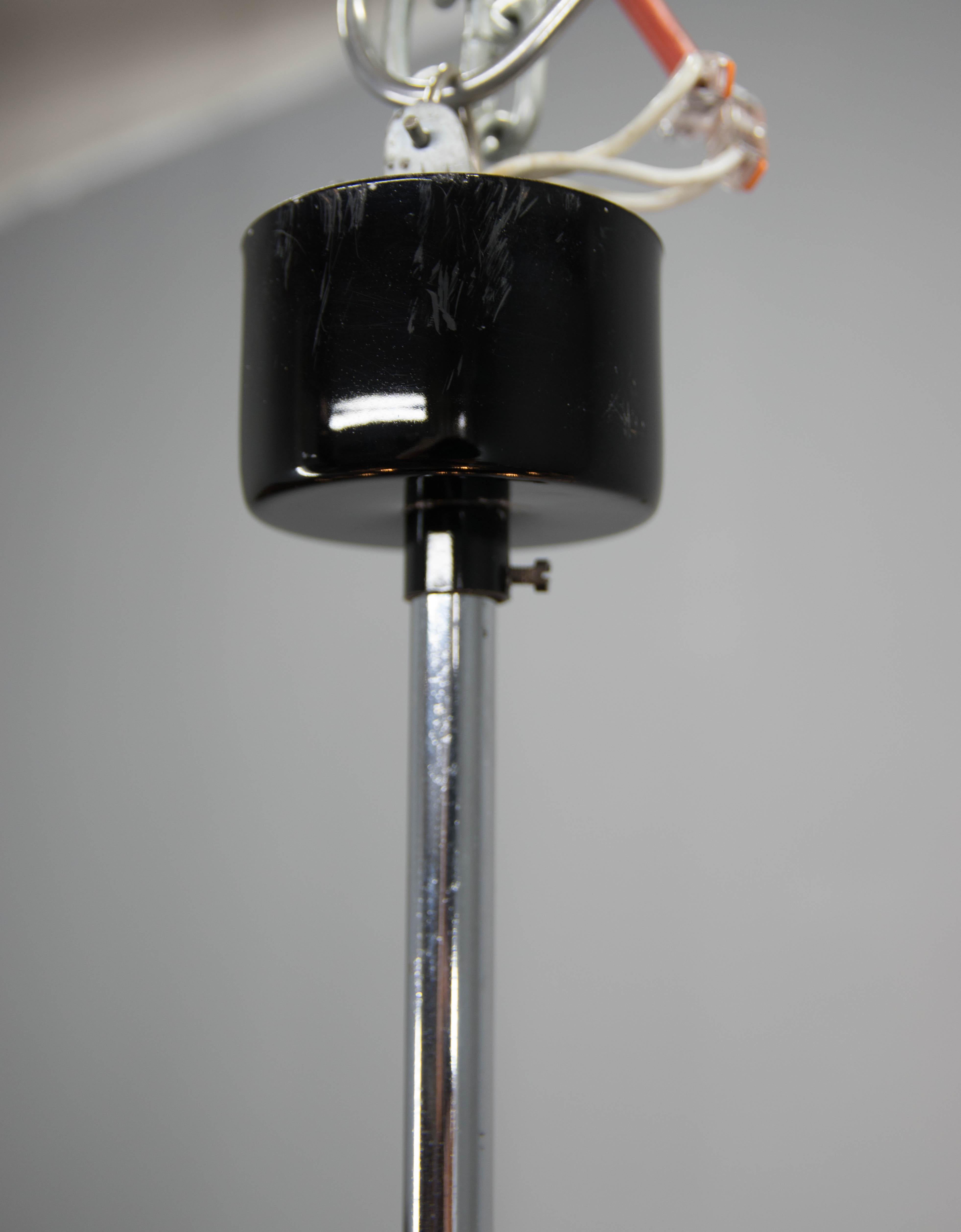 Mid-Century Plastic and Metal Chandelier by Lidokov, Czechoslovakia, 1970s 2
