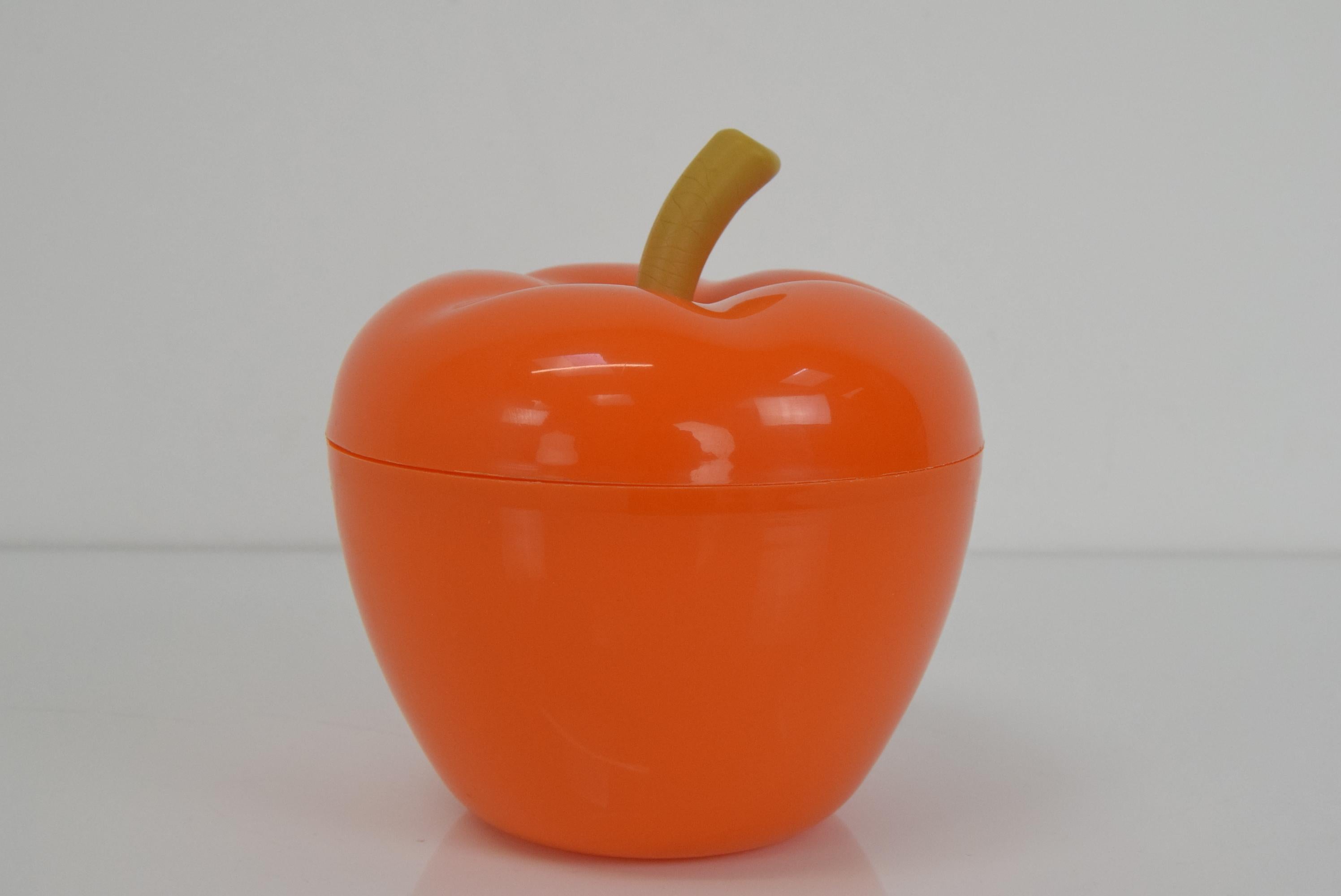 Mid-Century Modern Mid-Century Plastic Box, Apple, 1970's For Sale